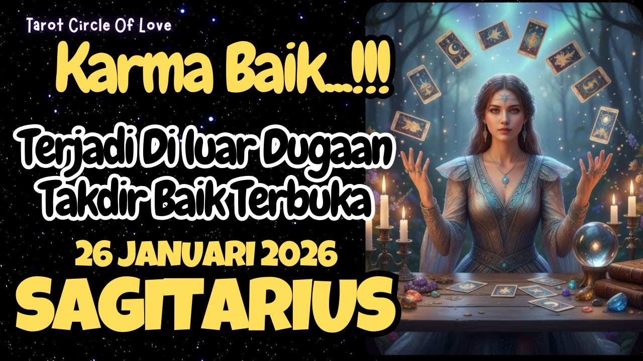 🔮 SAGITARIUS KARMA BAIKMU⁉️DILUAR DUGAAN TAKDIR BAIK TERBUKA ||26 JANUARI 2026
