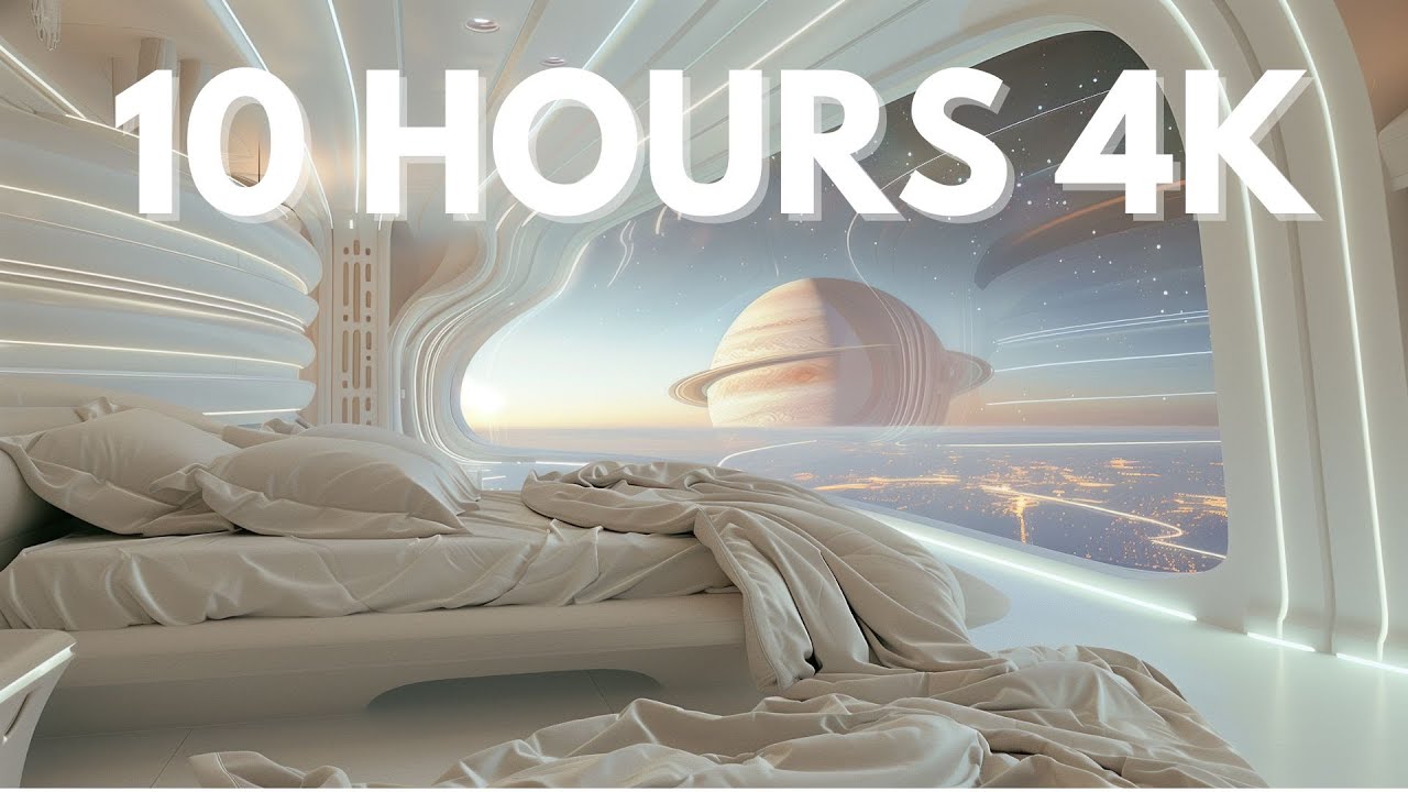 Sleeping in a Luxury Space Hotel 🪐 Jupiter Orbit Bedroom Ambience [8 Hours]