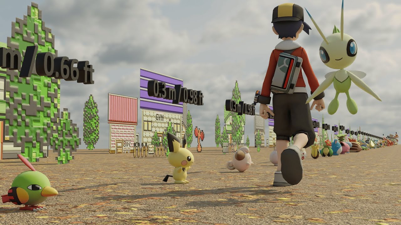 Pokemon Gold & Silver Size Comparison [ Gen 2nd Smallest order ]