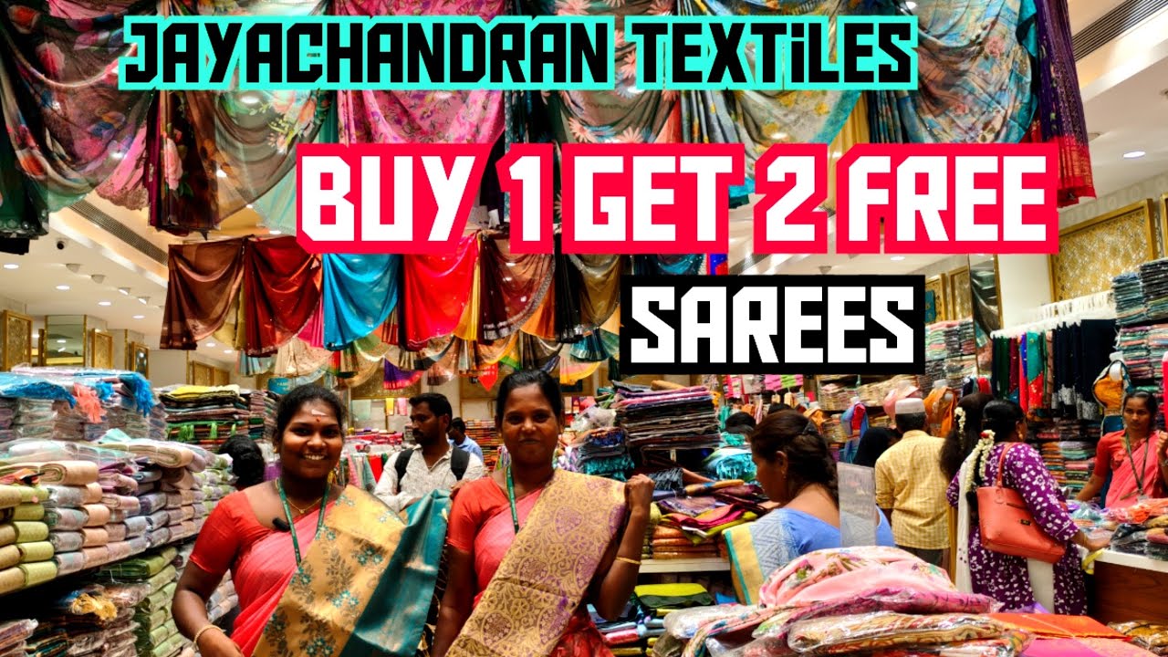 T.Nagar jayachandran textiles Bakrid special offer BUY 1 get 2 sarees free don't miss it this offer