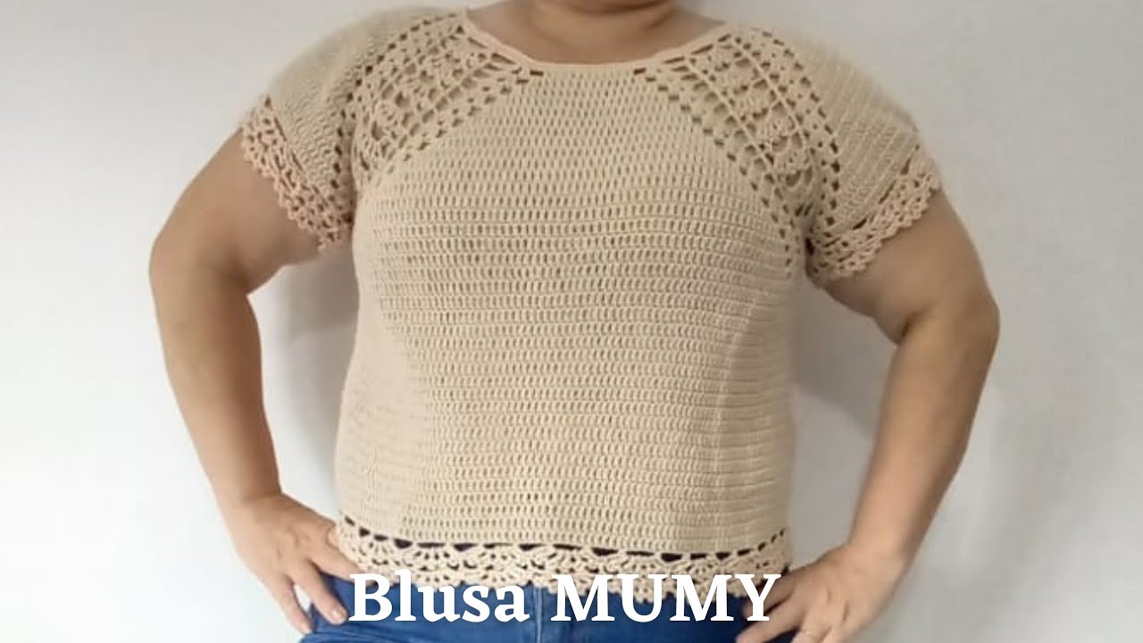 😍Blusa MUMY😍 passo a passo p1 #crochet #passoapassodecroche #facil #diy #crochefacil #blusacrochet😍