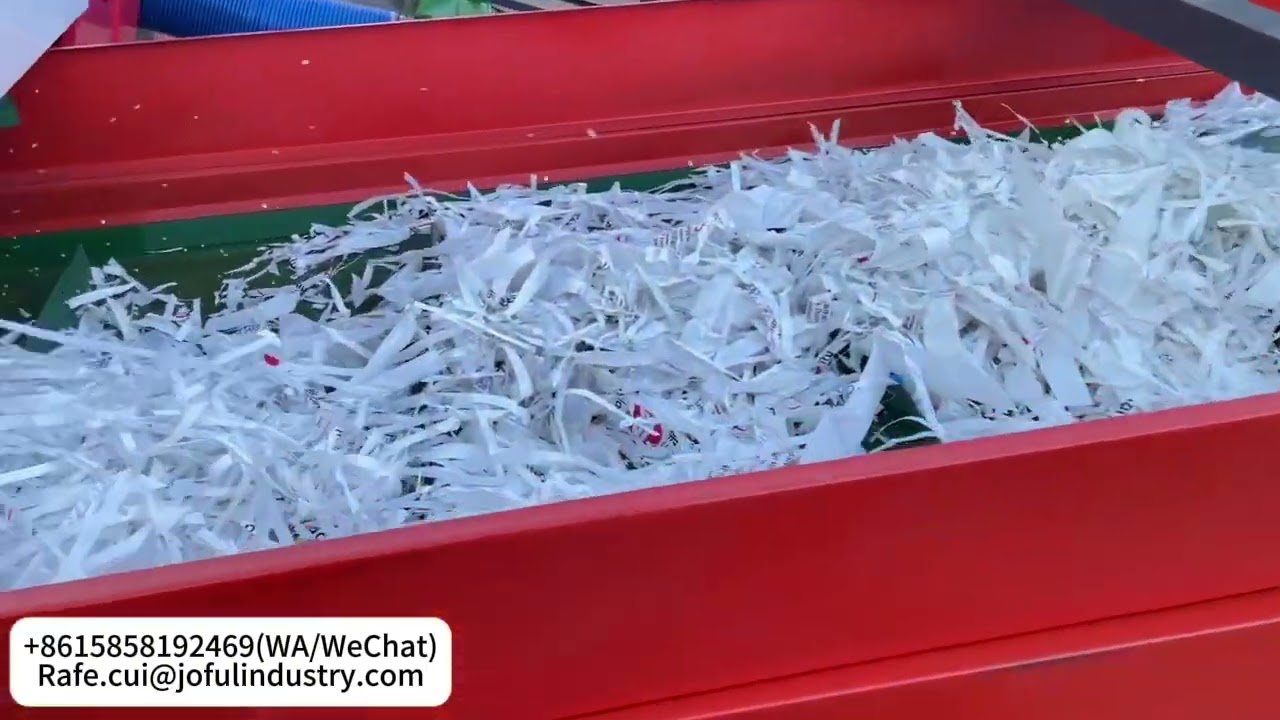 Plastic Films Bag Bopps Waste Recycling Shredder Grinder Crusher, With Power Saving Rotary Blades