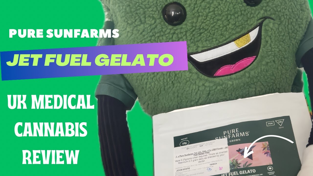 Pure Sunfarms - Jet Fuel Gelato T23 || U.K. Medical Flower Review