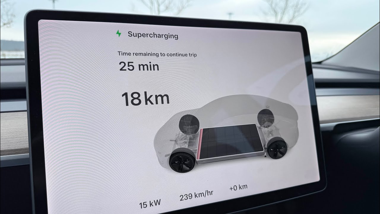 Батарея Tesla 5%, температура -4°C, заснеженные сельские дороги, сможем ли мы это сделать?