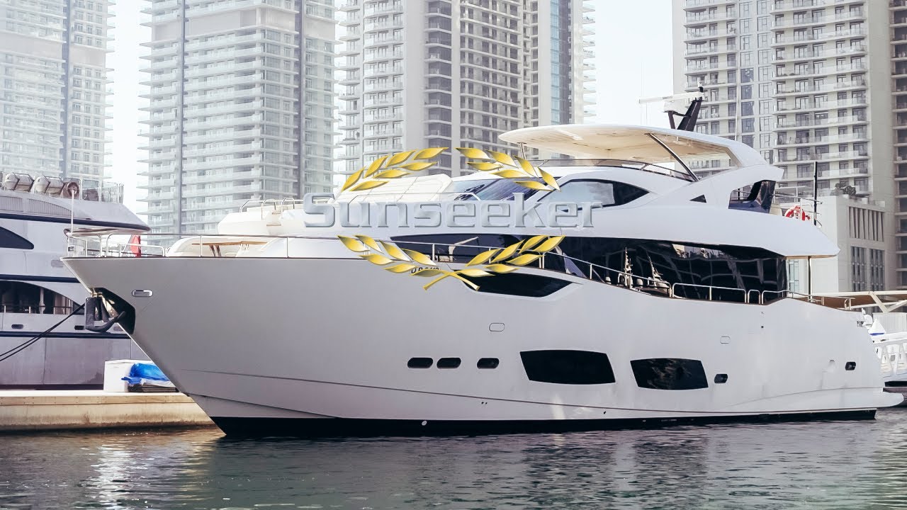 LUXURY SUNSEEKER 95 2018 YACHT FOR SALE IN DUBAI | SUPERYACHT LIFESTYLE IN THE UAE