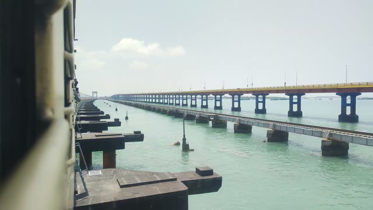 First Time New Pamban Bridge 🚂 Journey🥰 || Pamban Bridge Train Journey || Pamban Palam