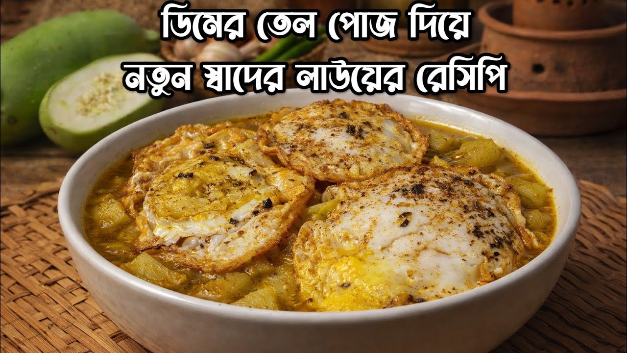 ডিমের তেল পোজ দিয়ে নতুন স্বাদের লাউয়ের রেসিপি #লাউ #ডিম 