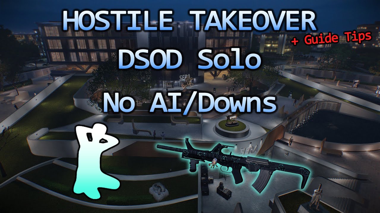 Payday 2 - Hostile Takeover DSOD Solo (No AI/Downs) & Heist Tips/Strats