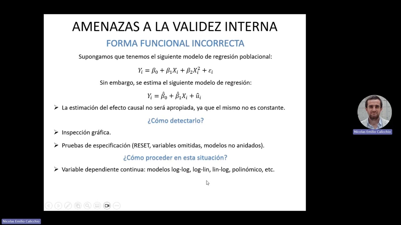 Amenazas a la validez interna - Forma funcional incorrecta