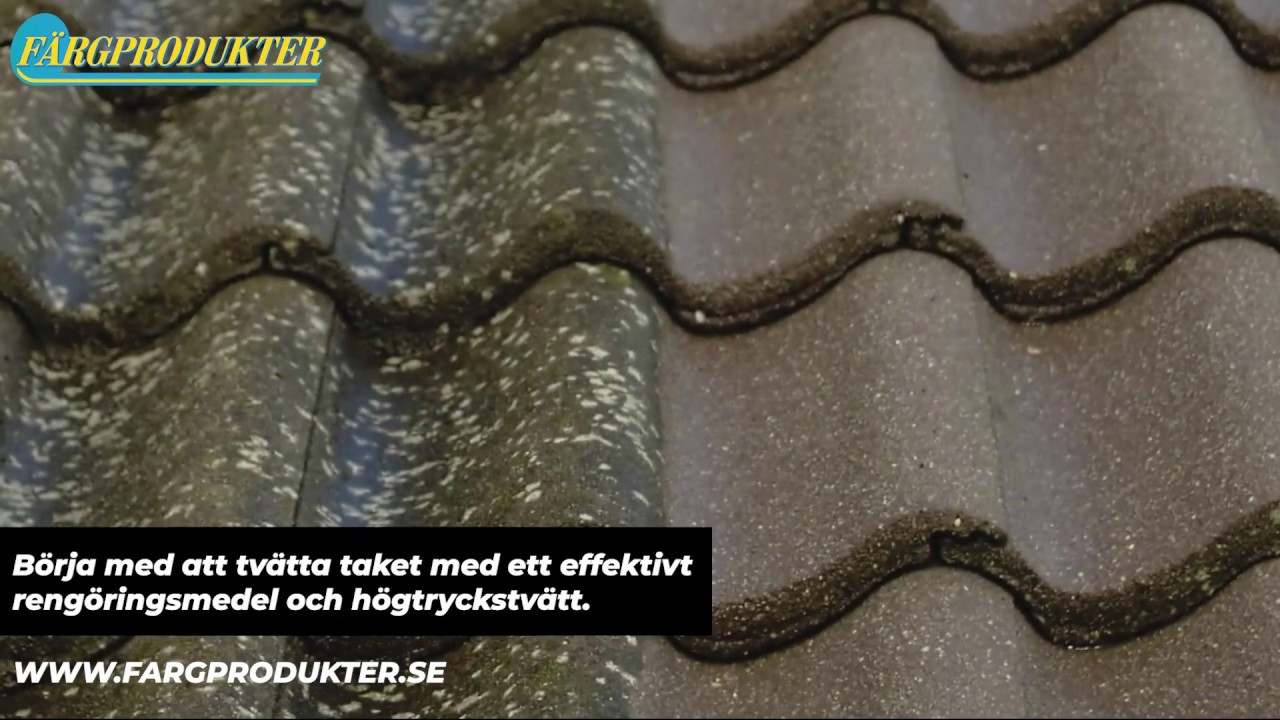 Måla betongpannor med Isonit Betongpannefärg - Taket blir som nytt