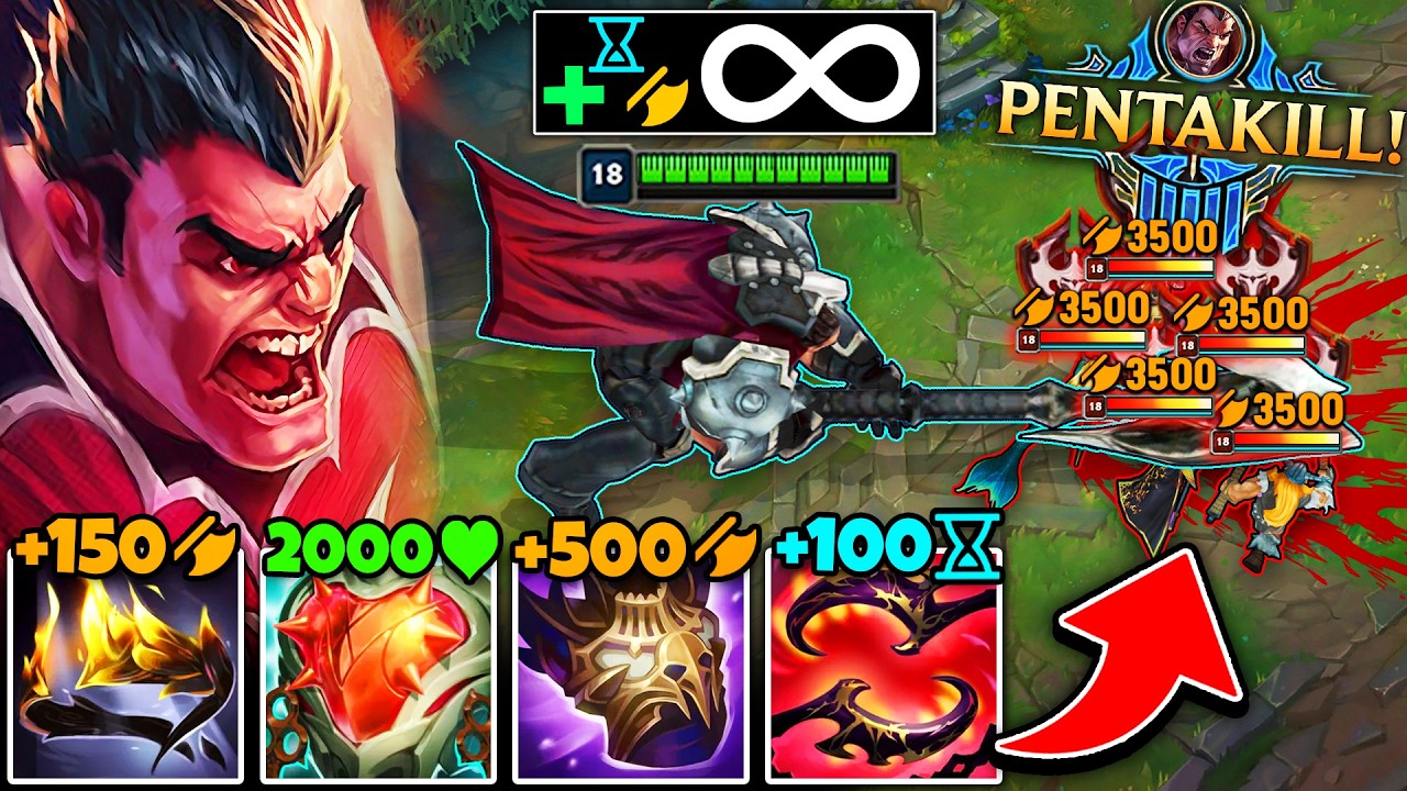I invented a broken Darius build where every stat scales infinitely (PENTAKILL)