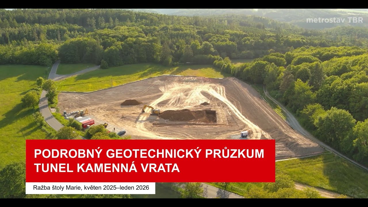Tunel Kamenná Vrata, ražba štoly Marie, květen 2025 - leden 2026