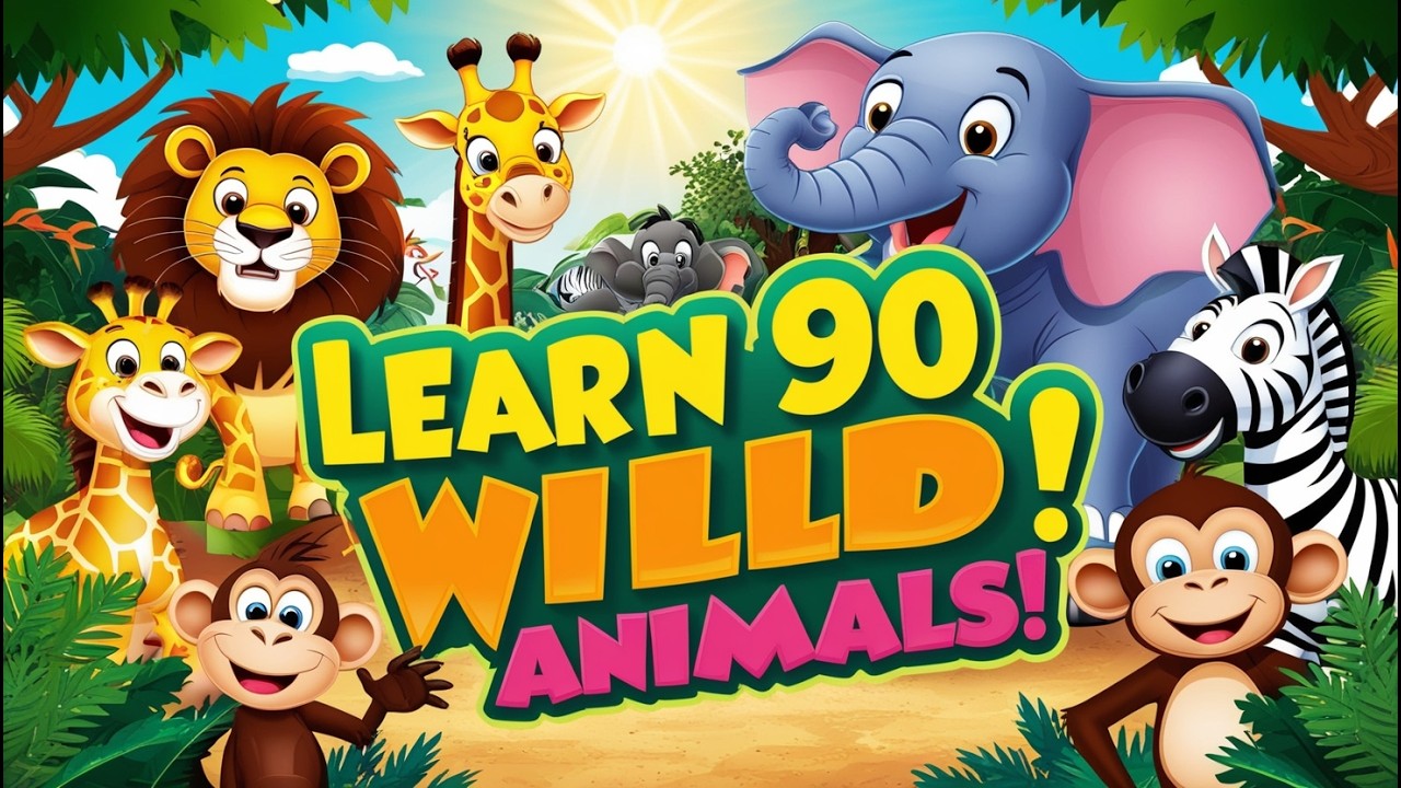 Learn 90 Wild Animals 🦁🐘: Fun and Easy Names for Kids!