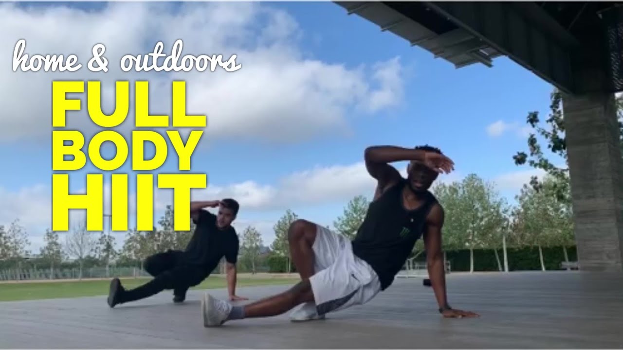 25 MIN HOME & OUTDOOR HIIT FitBreak WORKOUT // Strength, Cardio, and No Weights