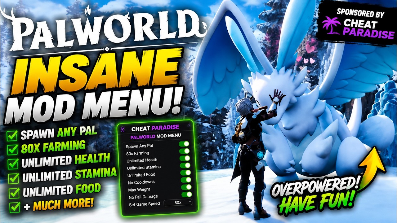 Palworld INSANE Mod Menu! Spawn ANY Pal, God Mode & More!