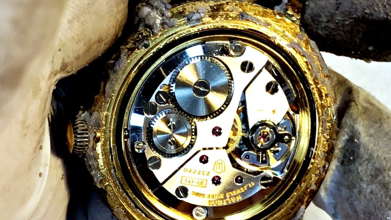 Реставрация старых часов waltham Cal.7001