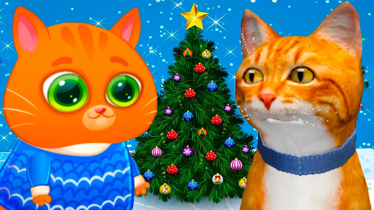 Симулятор Котенка БУБУ #128 Поздравление С Новым Годом от Кида. Bubbu и cat sim на Пурумчата