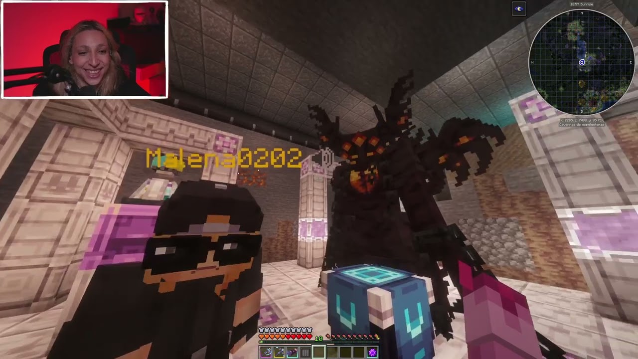 Beamon e malena conversando com a Pytuna do laço 