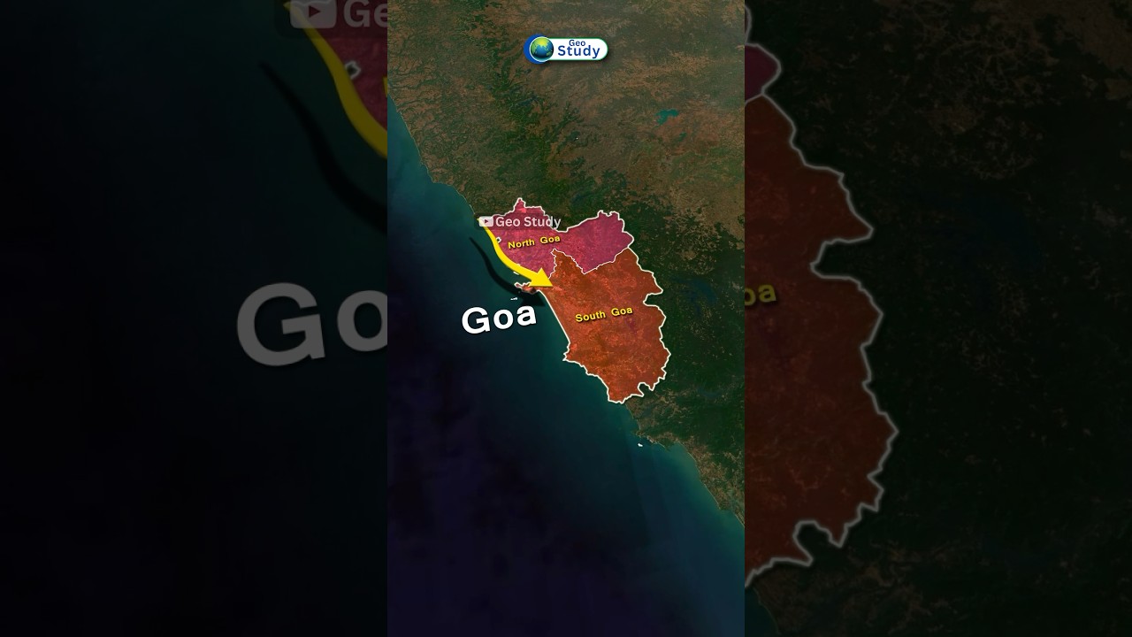 Goa ( गोवा ) Through Map Animation | Indian Geography #goa #upsc #mapanimation #geostudy #geography