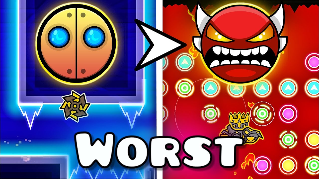 Geometry Dash WORST Level For Each Difficulty