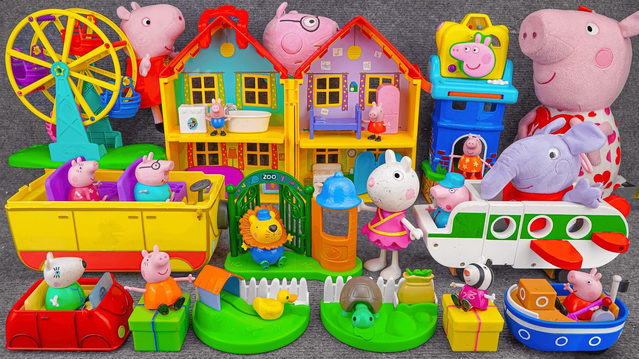 Peppa Pig ASMR | 97 Minutes Satisfying with Unboxing Cute Peppa Pig Family House Playset