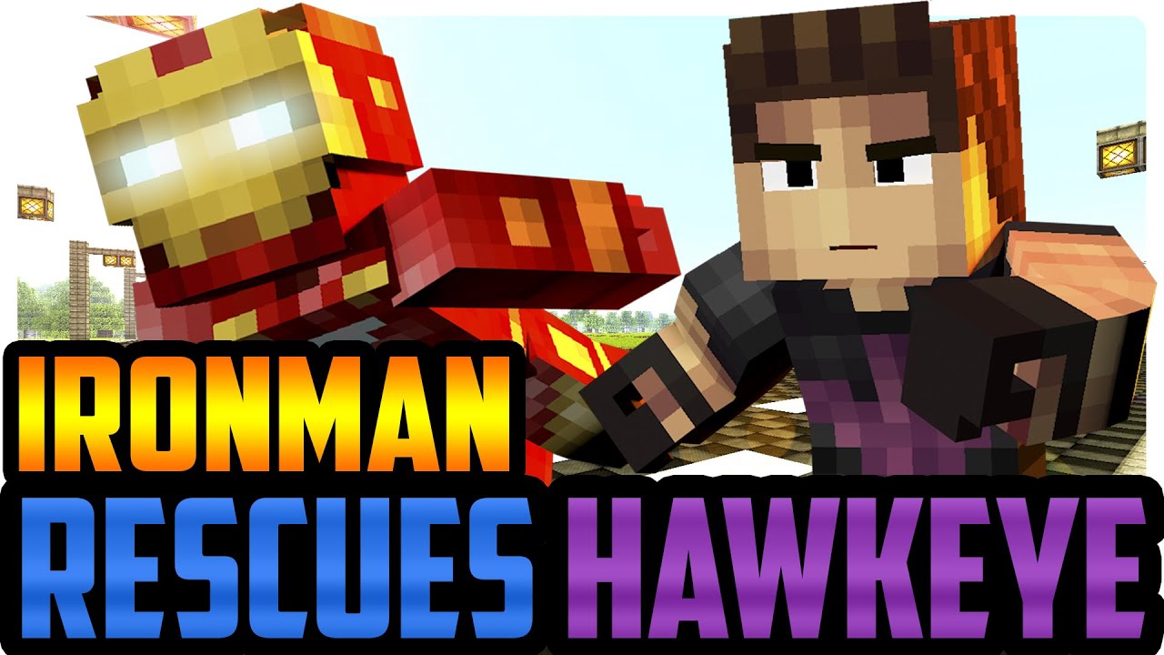 Minecraft Avengers: Iron Man Rescues Hawkeye from ULTRON!