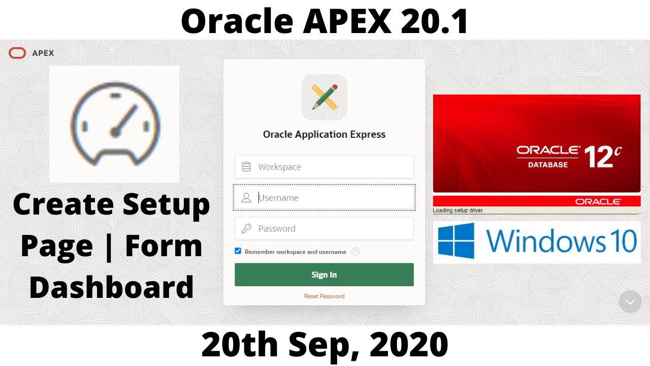 How to Create Setup Forms Dashboard | Oracle APEX 20.1