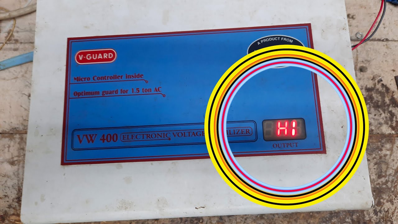 V-GUARD  AC Stabilizer repair Fault HI No output