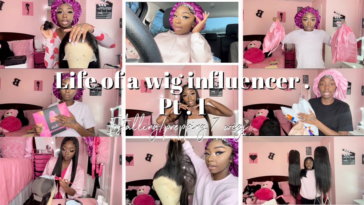 Life of a FULL TIME WIG INFLUENCER PT . 1 | Installing 7 WIGS 🥰  #tiktokinfluencer