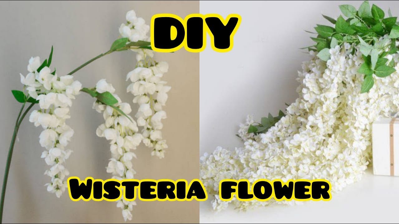 DIY Wisteria Flower | How To Make Wisteria |Artificial Wisteria Flower |Fake Plant |Artificial Plant
