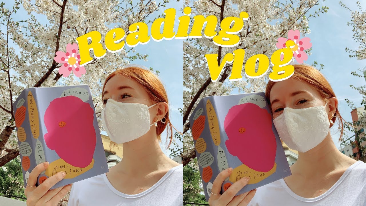 Spring Reading Vlog 💛 under the cherry blossoms | almond by sohn won-pyung
