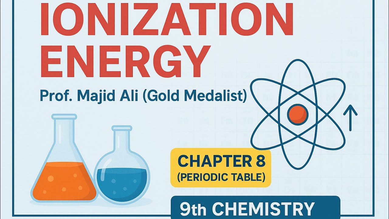 L#8.  Ionization Energy | Class 9 Chemistry Chapter 8 | Modern Periodic Table | Prof. Majid Ali