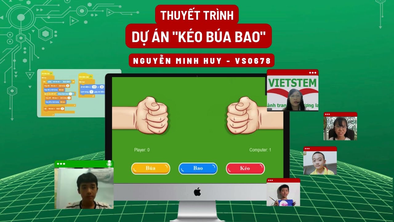 Dự án Kéo Búa Bao - Nguyễn Minh Huy - Lớp học lập trình Python VS0678