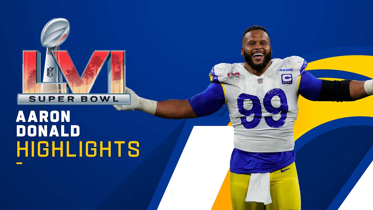 Aaron Donald's dominant defensive plays in 2-sack game | Super Bowl LVI