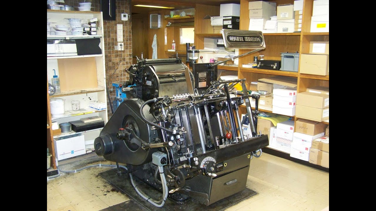LETTERPRESS DRUCK AM ORIGINAL HEIDELBERGER TIEGEL