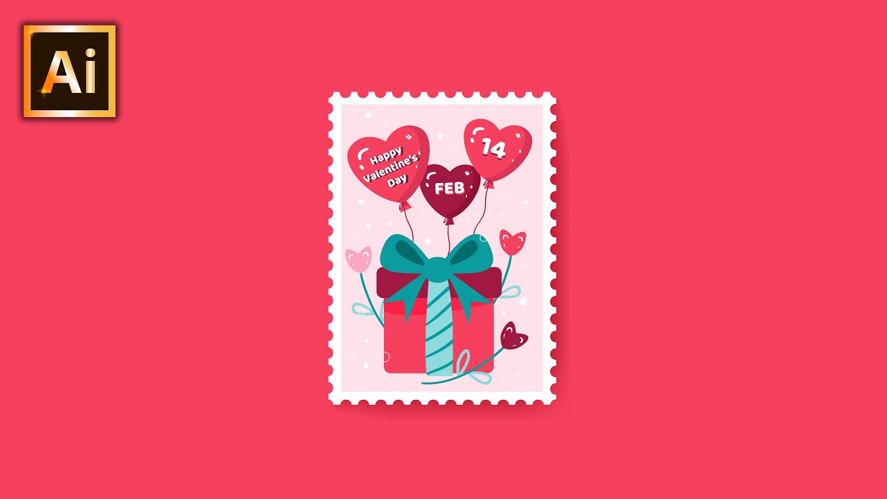How to Create a Valentine Postage Stamp in Adobe Illustrator