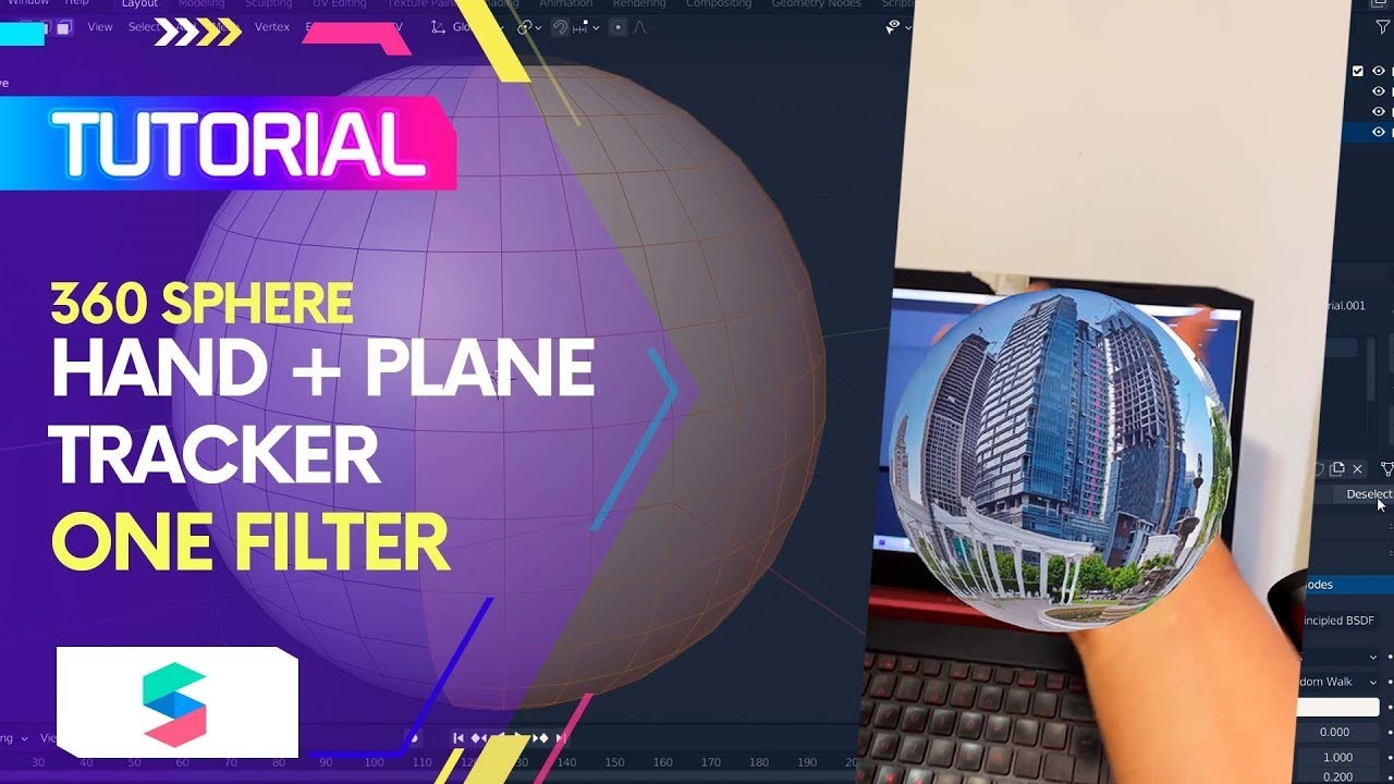 Crea una experiencia 360 usando dos trackers (plane + hand) Tutorial SparkAR Realidad Aumentada (EN)