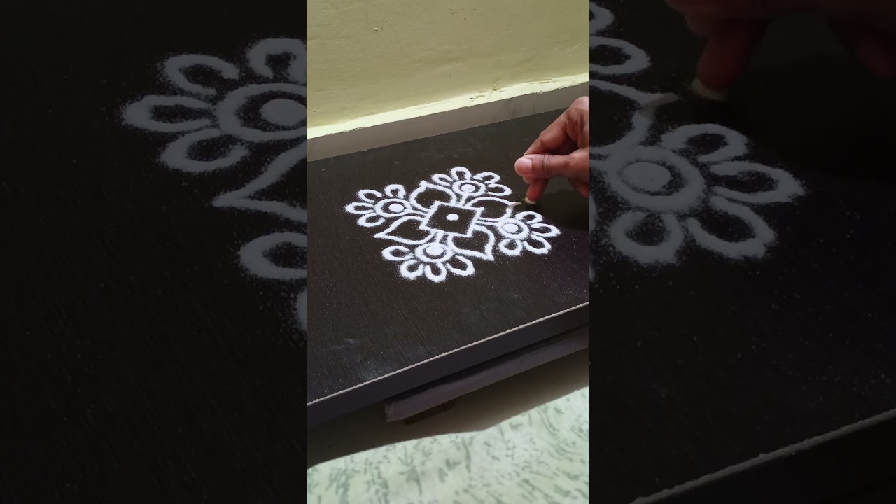 Dots rangoli design 🌿