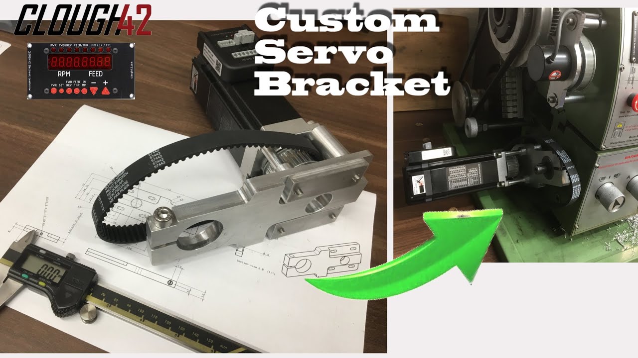 Ep07: Clough42 Electronic Leadscrew | Custom Servo Mount
