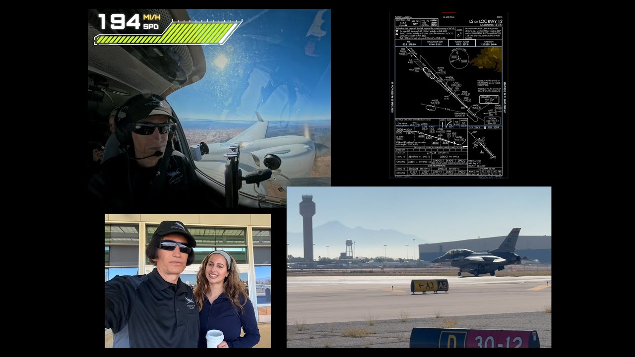 Flying the Diamond DA42 from Falcon Field, AZ to Tucson Int'l - ILS Rwy 12 Approach