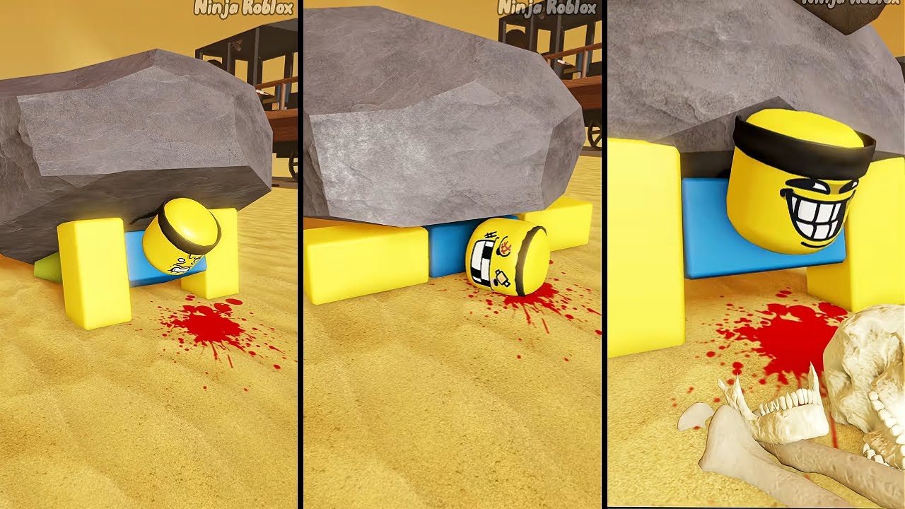 Roblox When Noob carries a rock ☠️ PT5 - Roblox Dead Rails