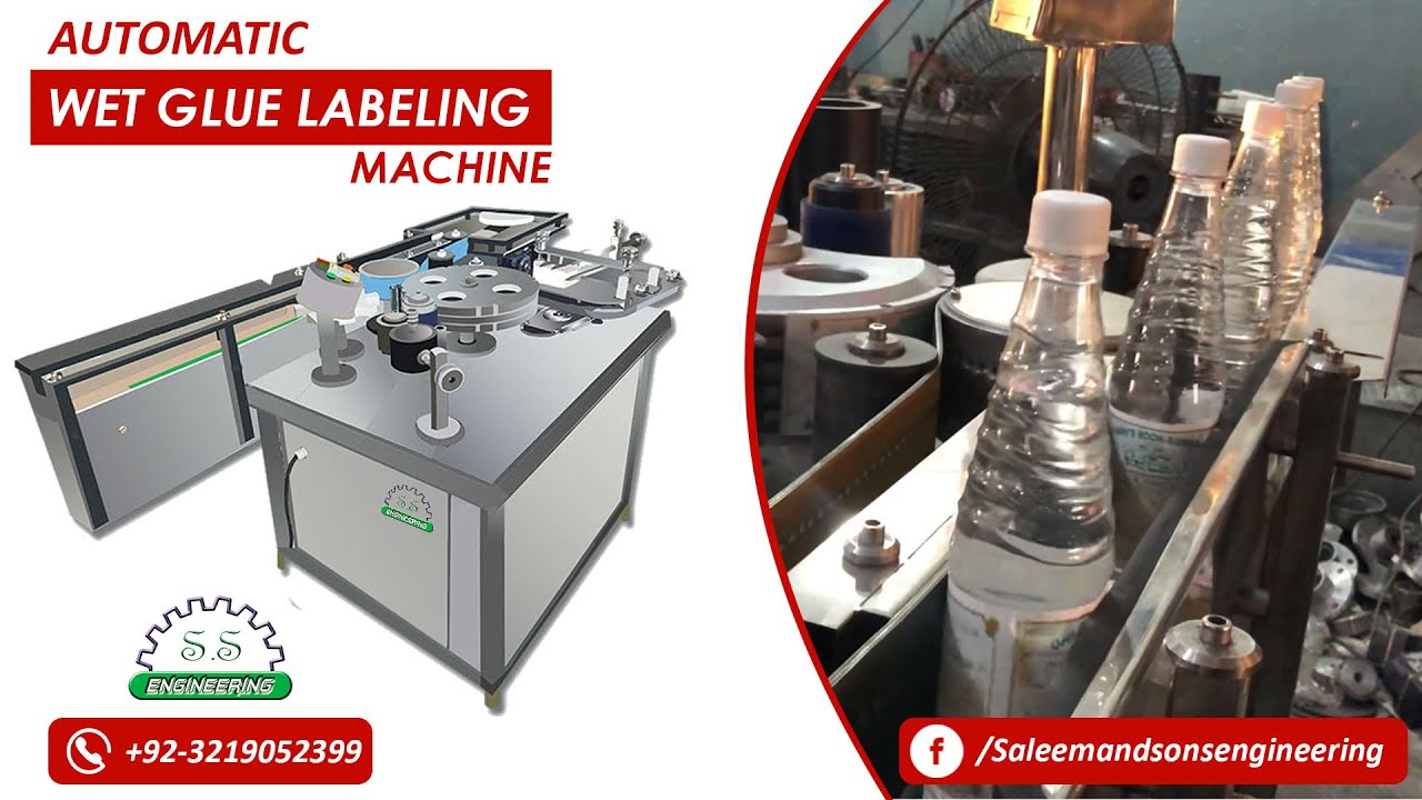 Paper Label Pasting Machine | Wet Glue Labeling Machine | Automatic Labeling Machine