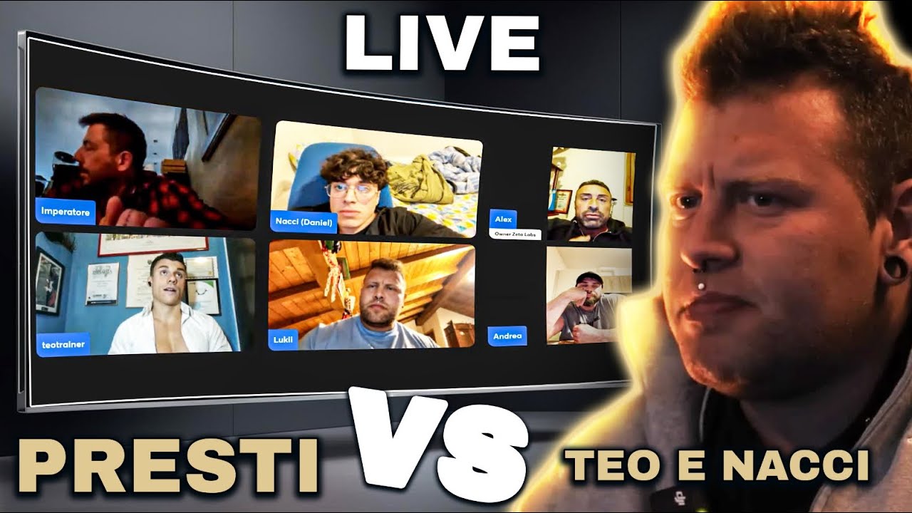 ANDREA PRESTI vs NACCI e TEO TRAINER IN LIVE con jena zuccaro e il luki