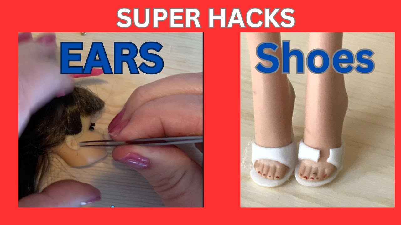 AMAZING Hacks for your vintage Barbie Shoes & Ears Quick fixes //Problems solved