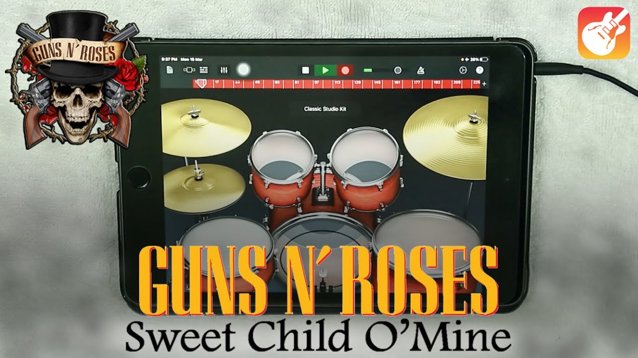Sweet Child O' Mine - Guns N' Roses (Ipad Drum Cover) On GarageBand.