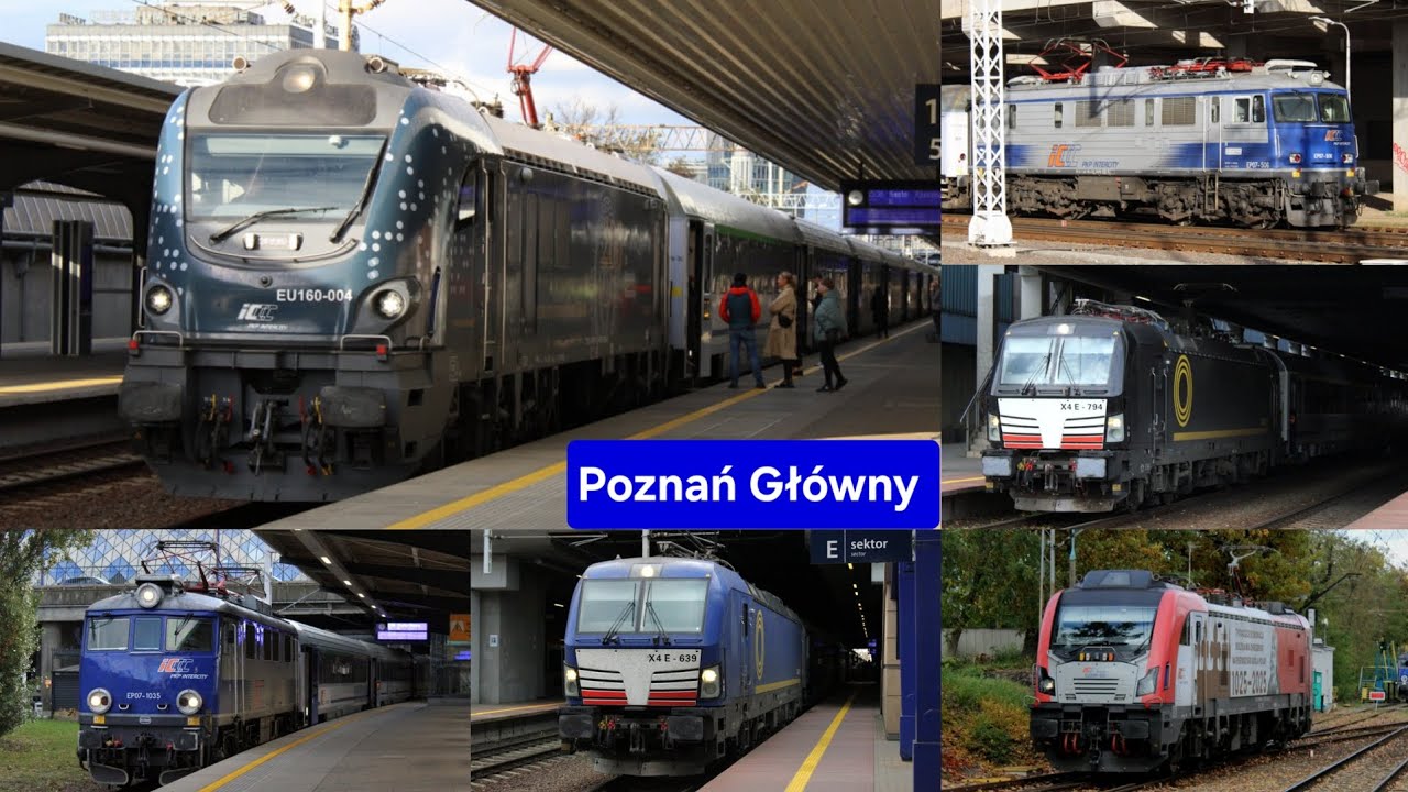 Pociągi na stacji Poznań Główny TLK, IC, EIC, KW, PolRegio 
