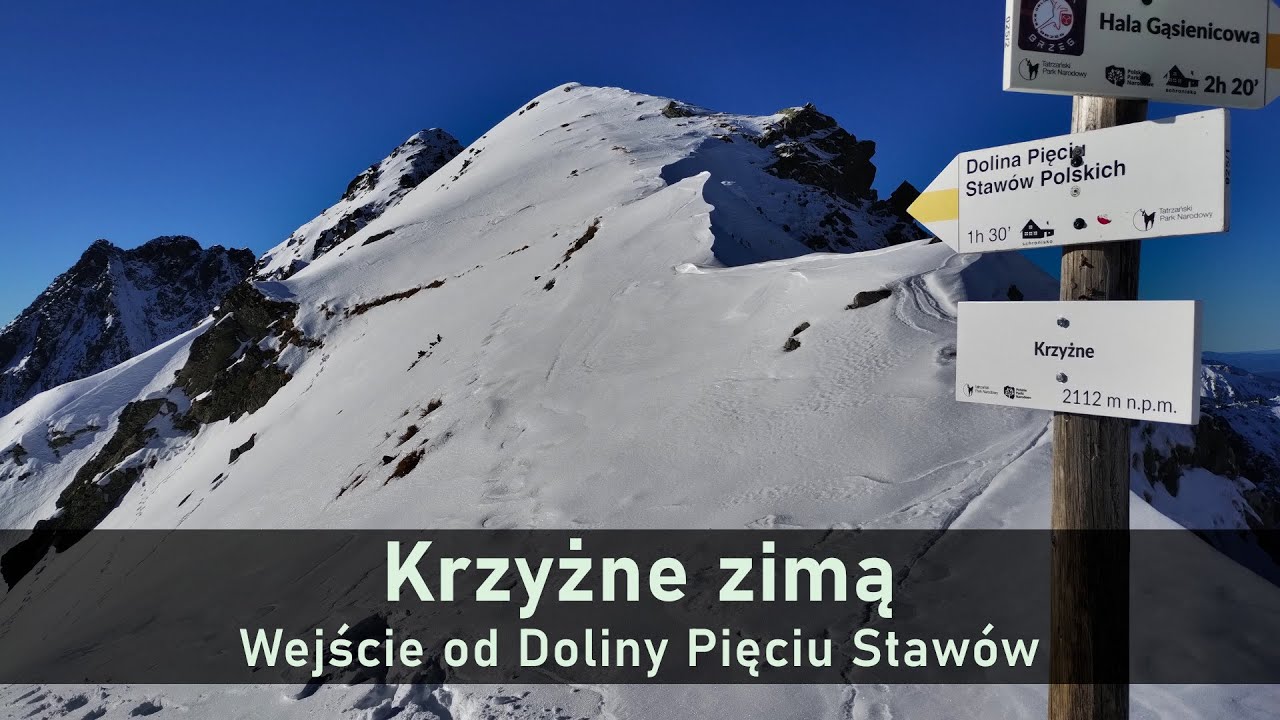 Krzyżne zimą - wejście od Piątki, zejście do Pańszczycy