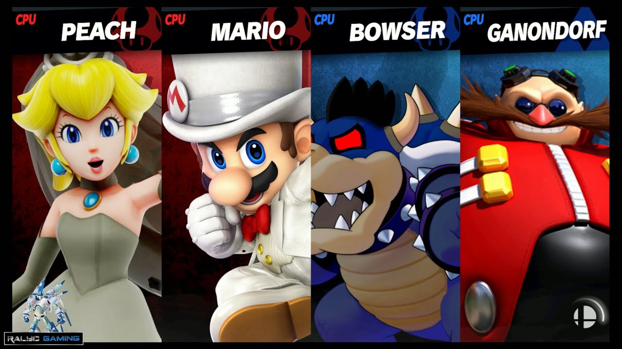 Wedding Peach & Mario vs Dark Bowser & Dr. Eggman