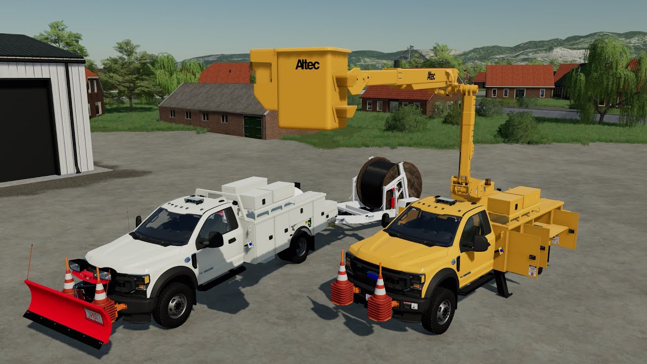 FS22 Ford F600 Service/Bucket Truck Farming Simulator 22 Mods