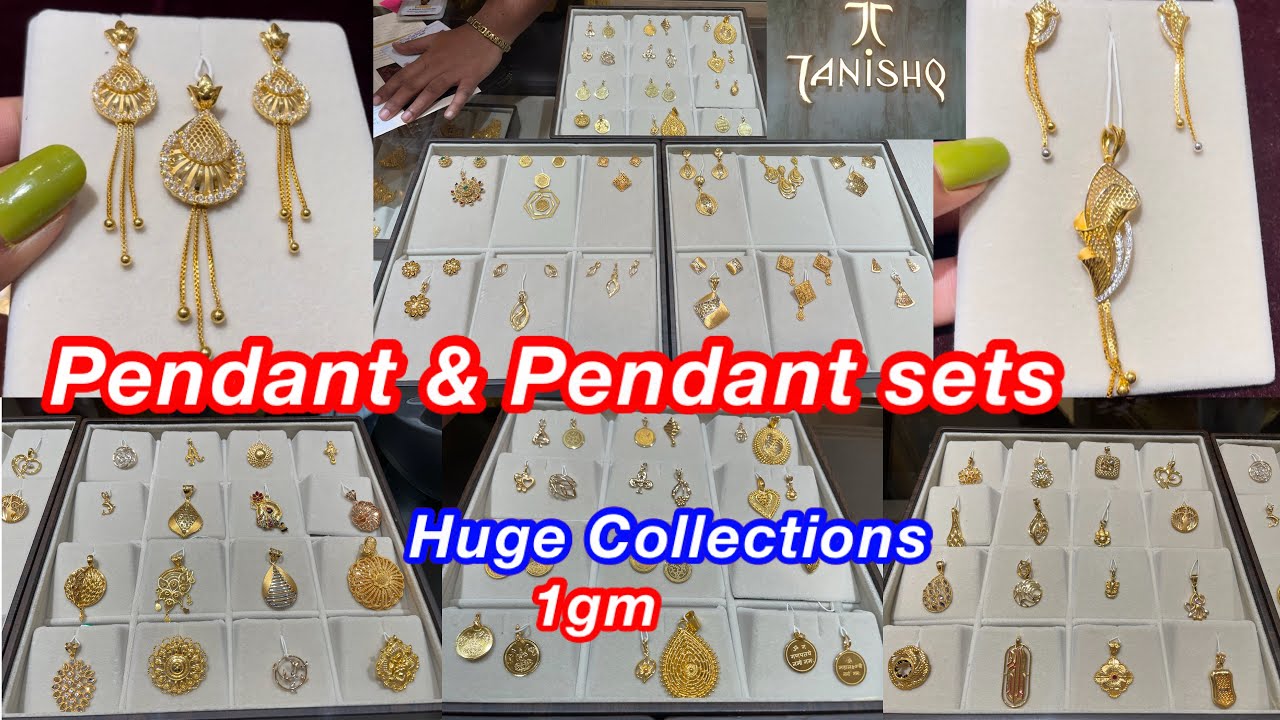 Just 1gm onwards Huge huge Collections of gold Pendant & Pendant sets from Tanishq | Pendant set